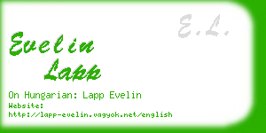 evelin lapp business card